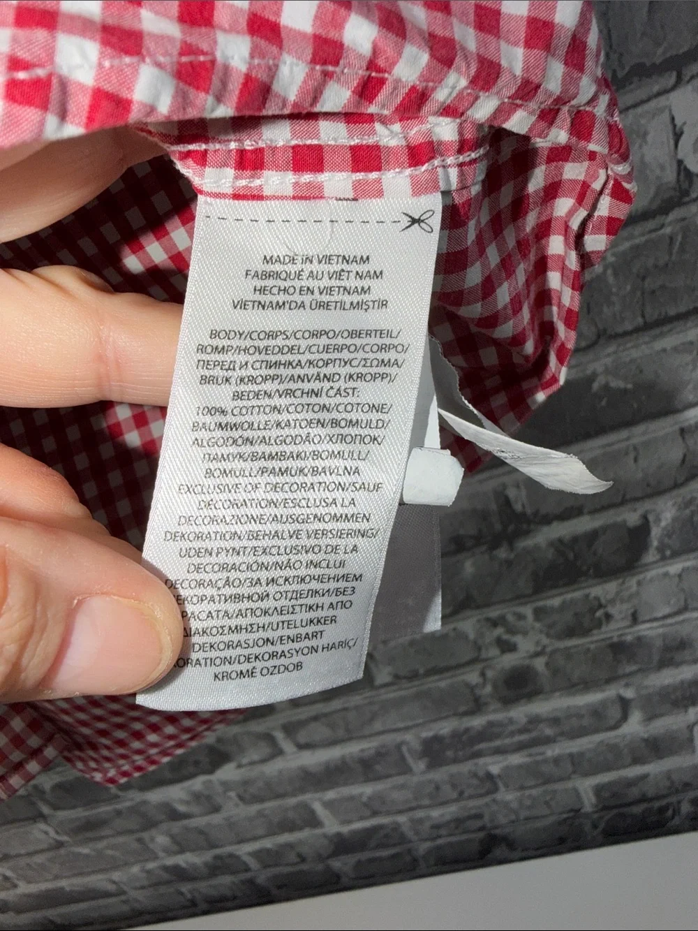 Ralph Lauren Red & White Gingham Short-Sleeve Button-Down Shirt